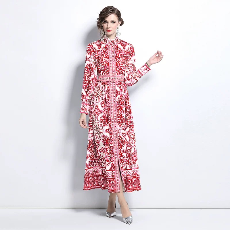 Always on the go print dress ED154 images